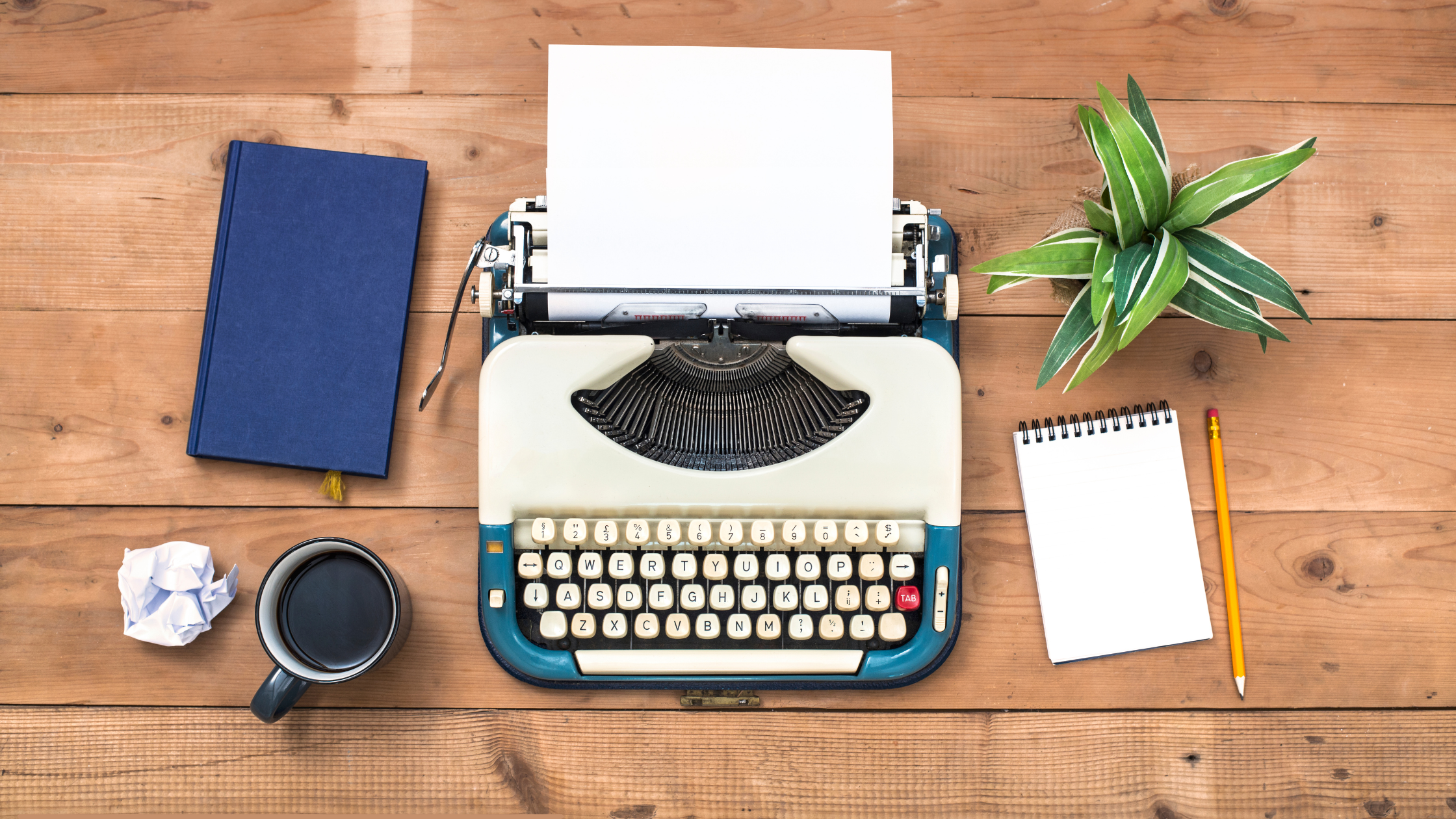 Typewriter at a writers retreat